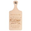 Spruchreif Alder board with handle, breakfast board with engraving, chopping