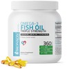 Bronson Omega 3 Fish Oil Triple Strength 2720 mg, Non-GMO,
