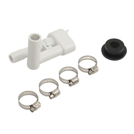 RV Toilet Vacuum Breaker Kit 385316906 Stainless Steel Clamp Sealed Rubber Ring Fit for 110 111 130 131 147 148 149 Toilets