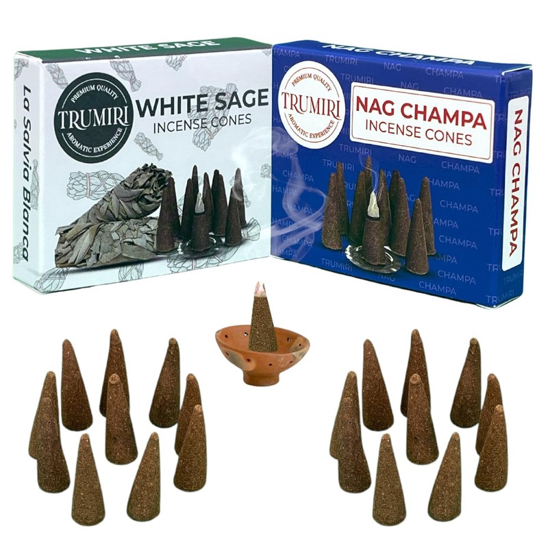 TRUMIRI Incense Cones - Combo Pack of 20 Cone Incense