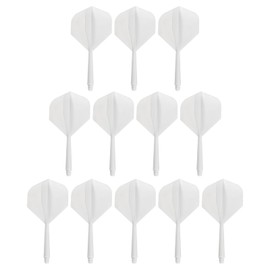 PATIKIL 12 Piece Integrated Dart Shaft and Flight Lightweight Plastic Dart Flight Set, White