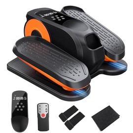 Under Desk Elliptical Machine,Morelax Ellipse Leg Exerciser for Seniors Fully Assembled, Quiet & Portable Mini Electric Seated Pedal Exerciser with Remote Control & 12 Adjustable Speeds