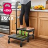 [2025 Upgrade] 2 Step Stool with Handle for Elderly with