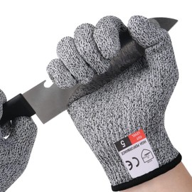 flintronic Cut Resistant Gloves, 1 Pair of Cut Protection Gloves Kitchen, Carving Gloves for Adults, Cut Gloves Kitchen, Garden Gloves, Cut Protection Gloves, Level 5 Protection (XL)