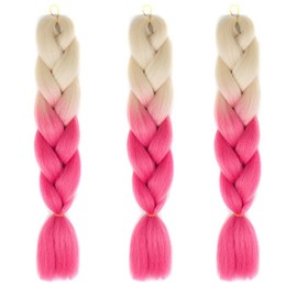 Feibin 30 Colors Wig Extensions Set of 3 Braid Gradient Braid Hair Accessories Assorted Wigs Hair Bundles Wig Hair Extensions Hair Accessories Hair Accessories Hair Accessory Hip Hop Reggae Dance Hair
