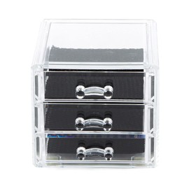 Compactor Bijoux Jewellery Organiser with 3 Drawers, Transparent, POLYSTYRENE, Small
