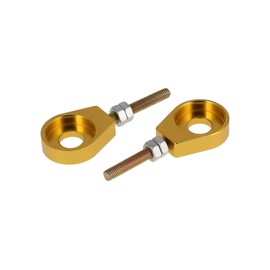 AKF Set of 2 Chain Tensioners for Swingarm, Aluminium Gold Anodised – Simson S51, S50, SR50, Schwalbe KR51, SR4