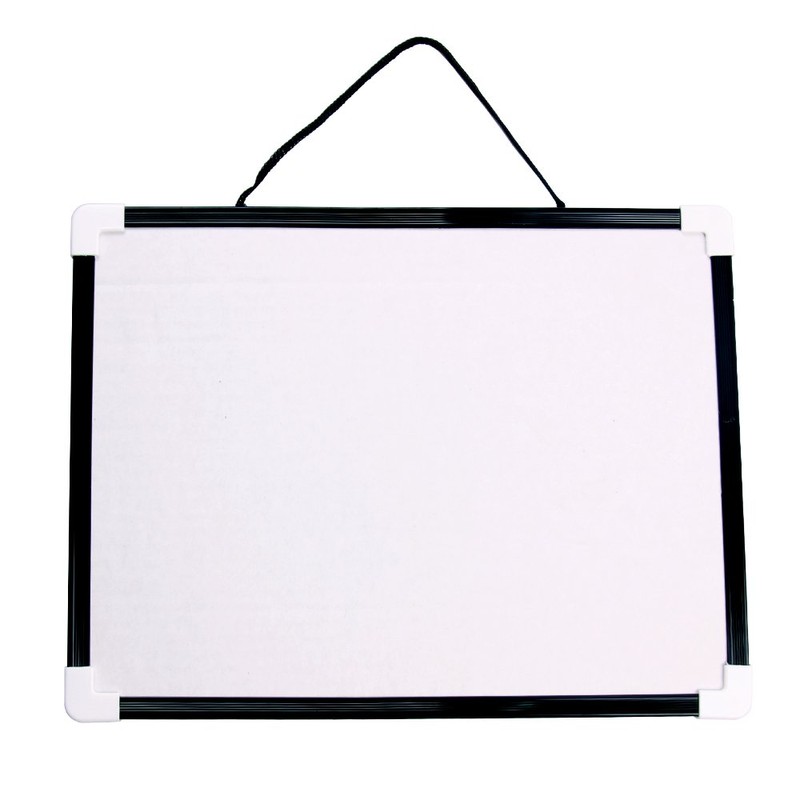 VIZ-PRO Magnetic Dry Erase Board, Small Hanging Board/Writing Whiteboard, Black