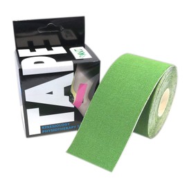NT Kinesiology Elastic Tape | 5m x 5cm Roll of Elastic Muscle Support Tape for Exercise, Sports & Injury Recovery (Green)