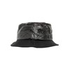 Flex fit Men Hats Crinkled Paper Black Standard Size