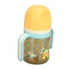 Wide Neck Sippy Straw Bottle Spill Proof Easy Grip Training