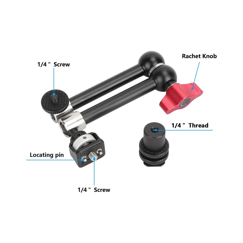 CAMVATE Multipurpose Articulating Arm with Anti-Twist 1/4''-20 Mount & Shoe