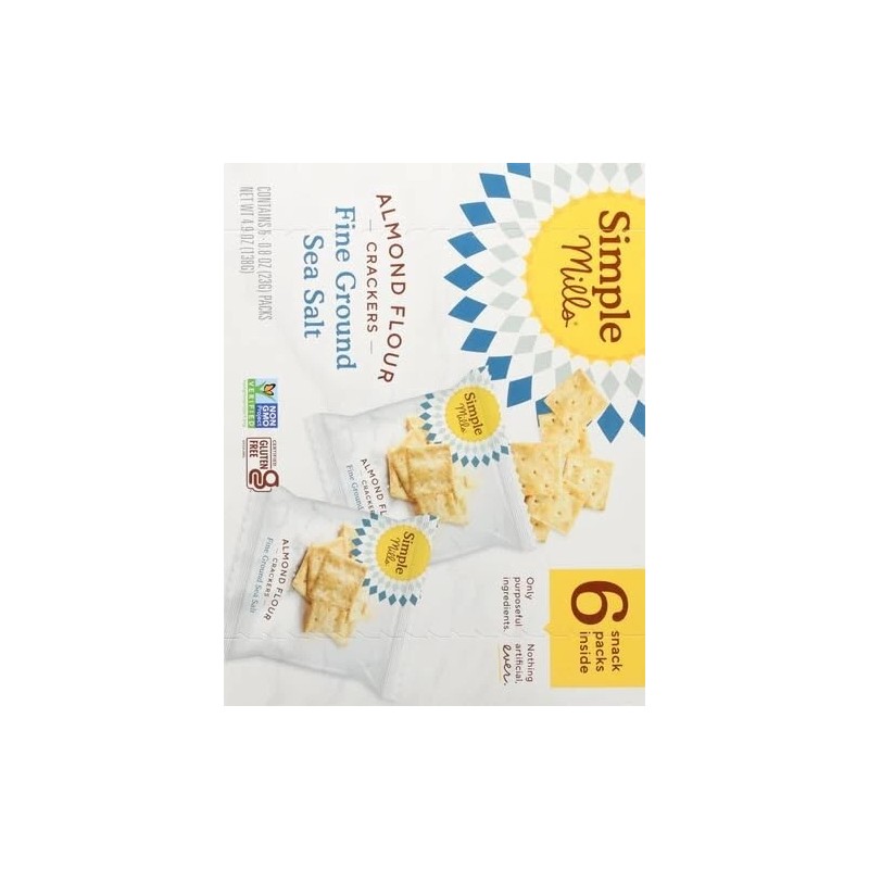 Simple Mills Almond Flour Crackers Fine Ground Sea Salt Snack