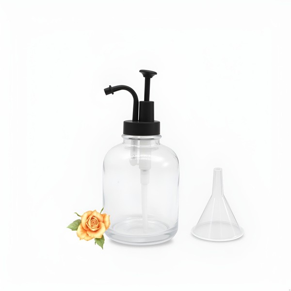 Glass Pump Soap Dispenser Kitchen Hand Soap Dispenser Sour Cream