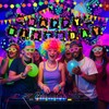 GYIPFIPA 260 Pcs Neon Balloons Arch Garland Kit, Glow in