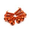 A ABSOPRO M6 x 20mm Sechskant-Kennzeichenverkleidungsschrauben für Motorräder Orange (Set