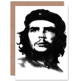 Wee Blue Coo PORTRAIT REVOLUTION CHE GUEVARA BLANK GREETINGS BIRTHDAY CARD