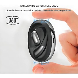 Auriculares Inalámbricos Bluetooth 5.4 Sonido Estéreo HD 75hrs de Batería Micrófono Cancelación de Ruido Deportivos Intraurales Resistente IPX7 Lesiri A60 Negro