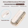 Pill Cutter,Multi-Tablet Cutter with Replaceable Blades & Safety Guard –