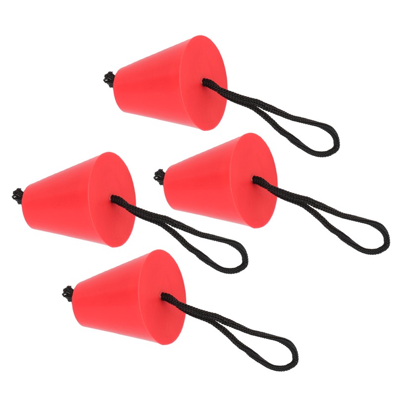 4pcs Scupper Plug Kit with Lanyard Flexible Silicone Drain Holes