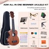 ADM Soprano Ukulele Beginner Kit Mahogany Hawaiian Wood Ukelele Bundle