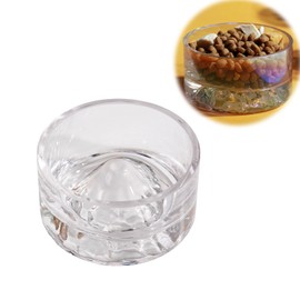 Yuelulala Hamster Feeding Water Bowls Mount Fuji Series Glass Drinking Bowls for Dwarf Syrian Hamsters Gerbils Mice Rats or Other Similar Sized Small Pets Easy to Clean (A35-1)