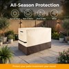 Outdoor Bar Table Set Cover, 84"L x 48"W x 48"H,Beige&Brown