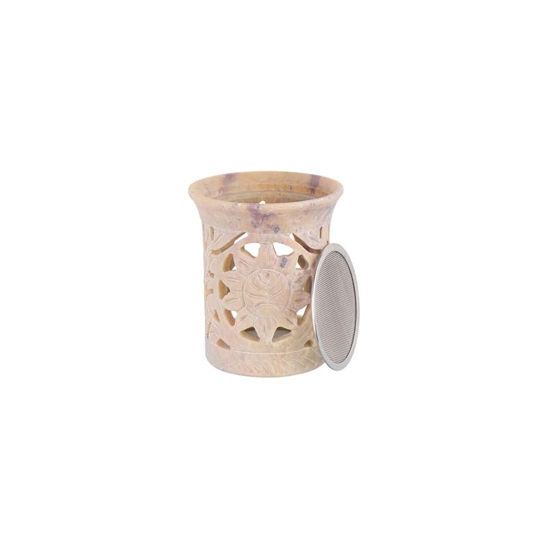 NKlaus Incense Burner 9 x 7.5 cm Soapstone with Incense