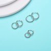 Silver Hoop Earrings- Cartilage Endless Small Hoop Earrings Set for