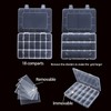 LAifu 2PCS Plastic Stackable Organizer Container with Adjustable Dividers, Snack