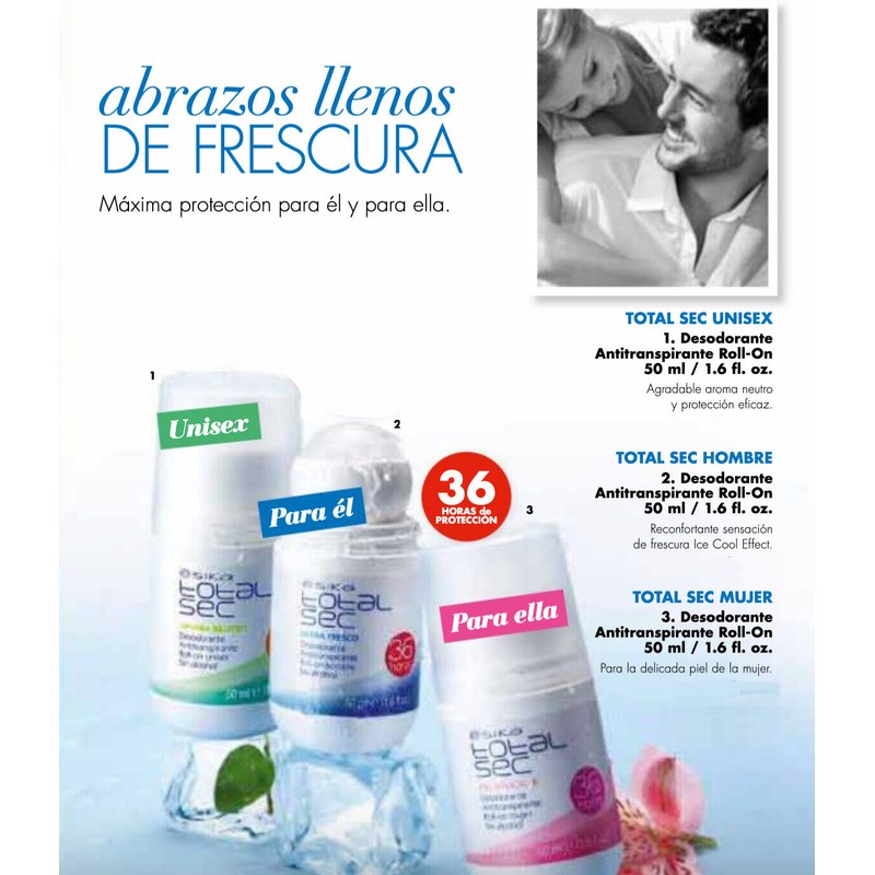 Esika Total Sec Women Roll-on Deodorant Protects From Perspiration &