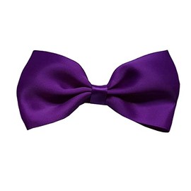 Kids Boys Pre-Tied Satin Bow Tie Plain Bow Tie for Wedding Party Adjustable Formal bow tie-Elastic band (Cadburys Purple)