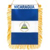 Anley 4 X 6 Inch Nicaragua Fringy Window Hanging Flag