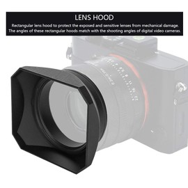 Square Lens Hood, Portable Lens Hoods DV Camera Digital Video Camera Accessories for DV Camcorders and Digital Video Cameras (52MM)