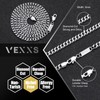 VEXXS Men's Gold Chain Diamond-Cut,18K Real Gold Plated Cuban Link