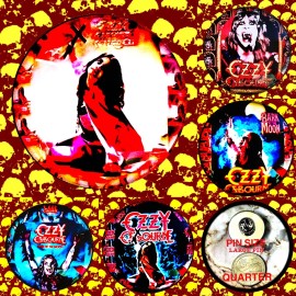 OZZY BARK AT THE MOON SPECIAL FIVE LARGE PIN  80’S ROCK MEMORABILIA🤘
