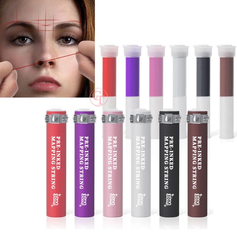 Eyebrow Mapping String 30M(98ft) Pre-inked PMU Mapping String for Microblading