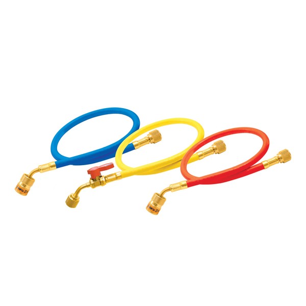 Uniweld EZ5HS Hose Set, EZ-Turn 5' Soft Magic Barrier anti-Blowback,Red, Yellow, Blue