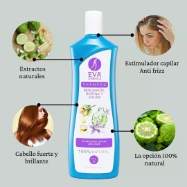 Eva Essence Kit 3 Shampoo Eva Essence Bergamota Biotina Y Argán 1l