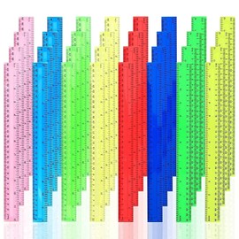 LYDTICK 64 Pack Rulers 12 Inch in Bulk, Plastic Rulers for Kids Back to School Suppli...