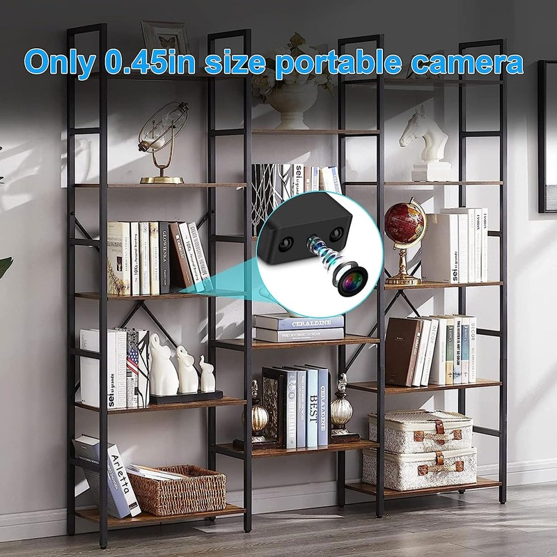 Portable Small Nanny Cam, Mini Camera with 1080P HD NightVision,