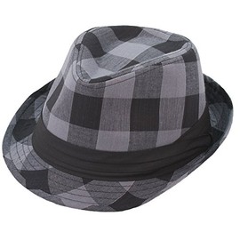 Milani Fedora Hat with Black Ribbon Band
