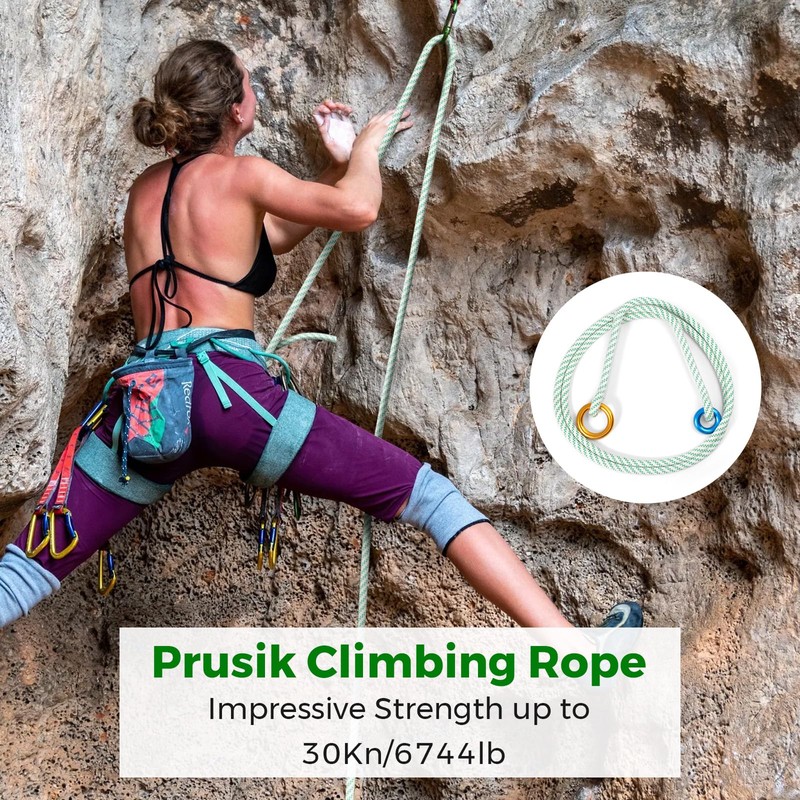 12mm Heavy Duty Prusik Climbing Rope & Cord Set -