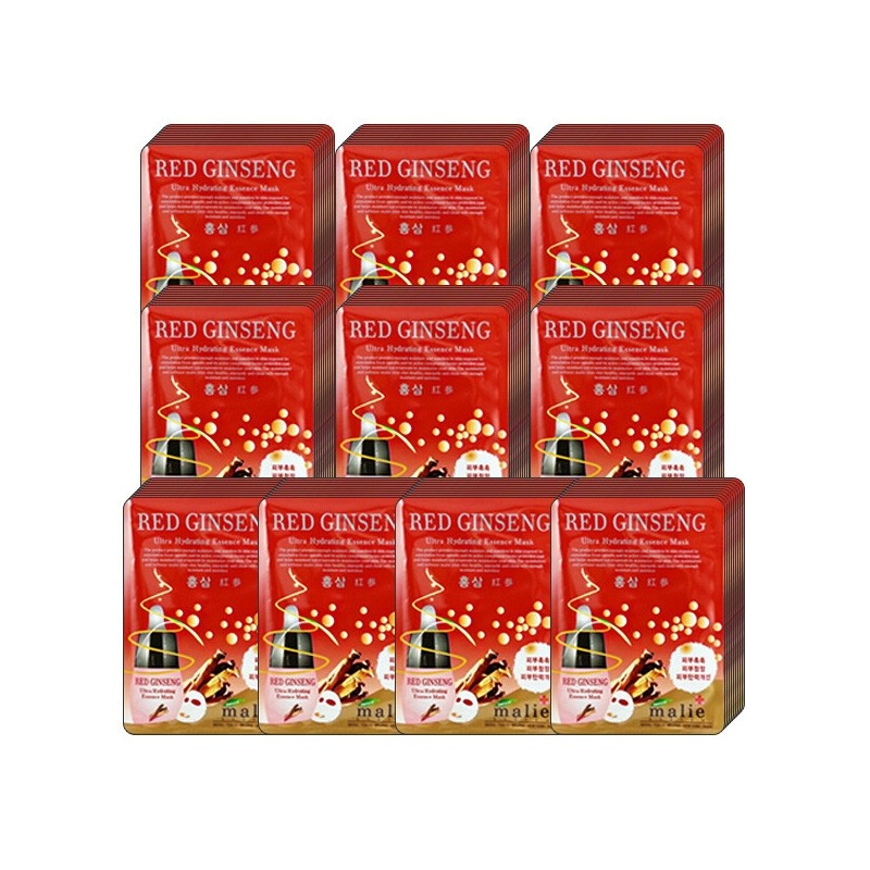 Marie Red Ginseng Mask Pack 100 Sheet Masks/Essence / 마리에