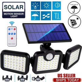 Luz LED Solar Para Exterior Con Sensor De Movimiento Jardin Patio Casa Lampara