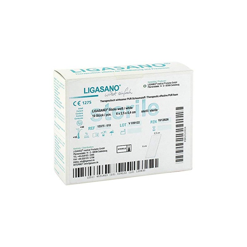 Ligasano White Sterile Sticks 0.4 x 2.5 x 6 cm