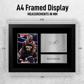 HWC Trading FR A4 Kevin Durant Phoenix Suns Basketball Gifts Printed Signed Autograph Picture for Basketball Memorabilia Fans - A4 Framed