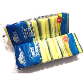Scrub Buddies 2 PACKS 12 NEW NAIL GUARD SPONGES PROTECT NAILS DISH FOR WASHING DISHES SPONGE