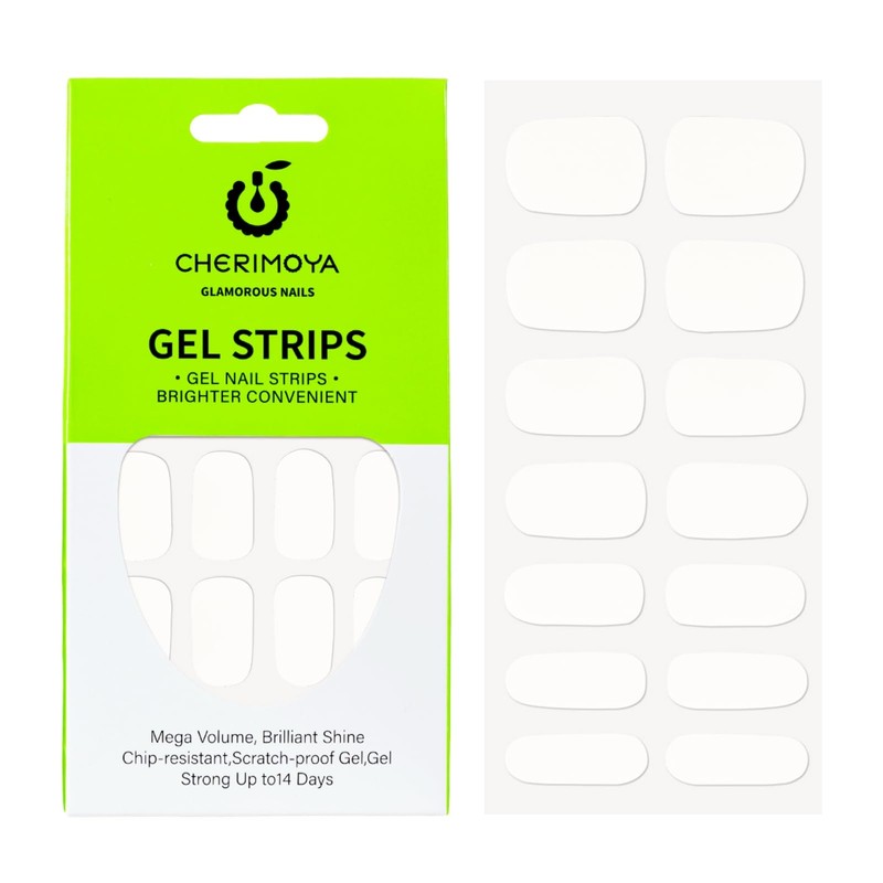 Cherimoya 14Pzs Tiras de Uñas de UV gel Semicuradas
