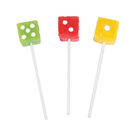 Casino Dice Suckers (12 individually wrapped lollipops) Party, Event Candy Favors